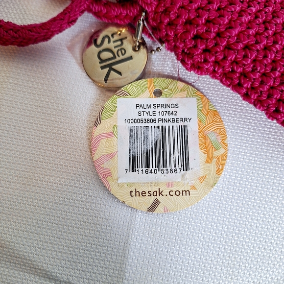 NWT The Sak brand " The Palm Springs Cross Body" bohemian core crocheted bag. - Picture 11 of 11
